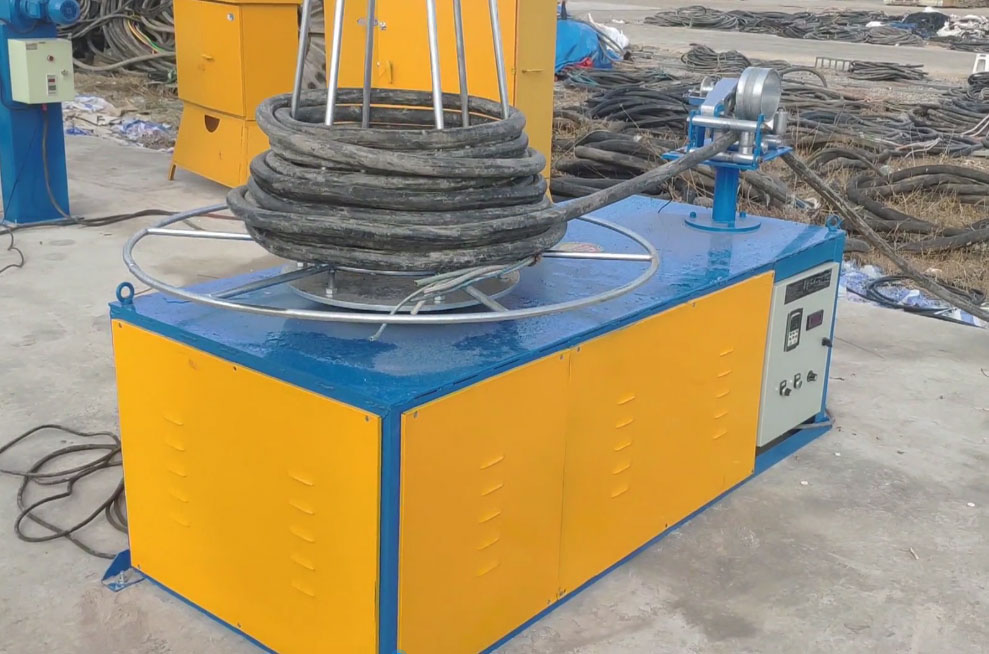 安装在上海赤溪建筑劳务有限公司散装线材计米收卷机SJM600-1200型